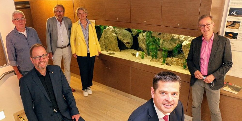 Pressetermin am von der DCG betreuten Tanganjikasee-Aquarium im Lippischen Landesmuseum in Detmold am 23.6.21